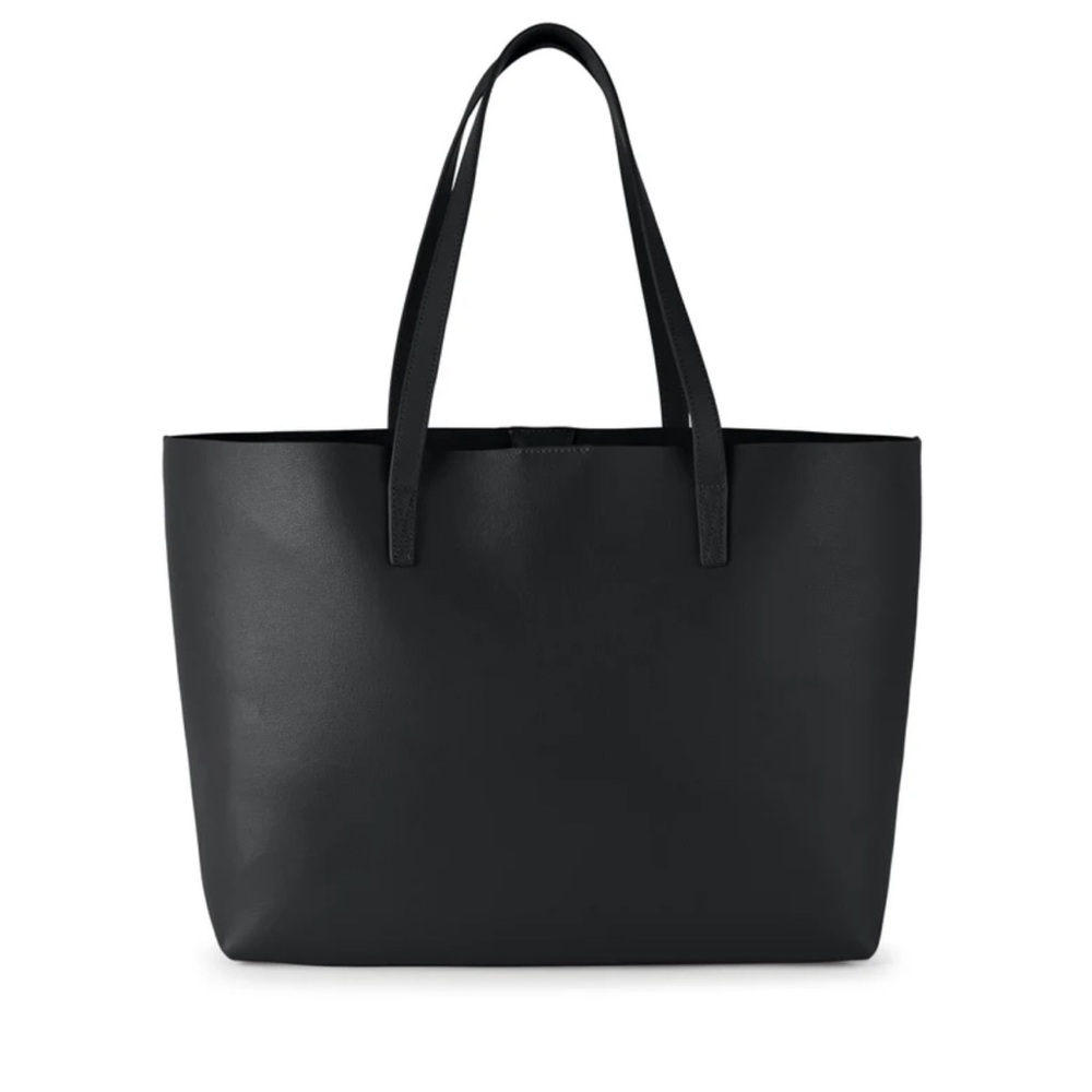 Leatherology Belmont structured black leather tote